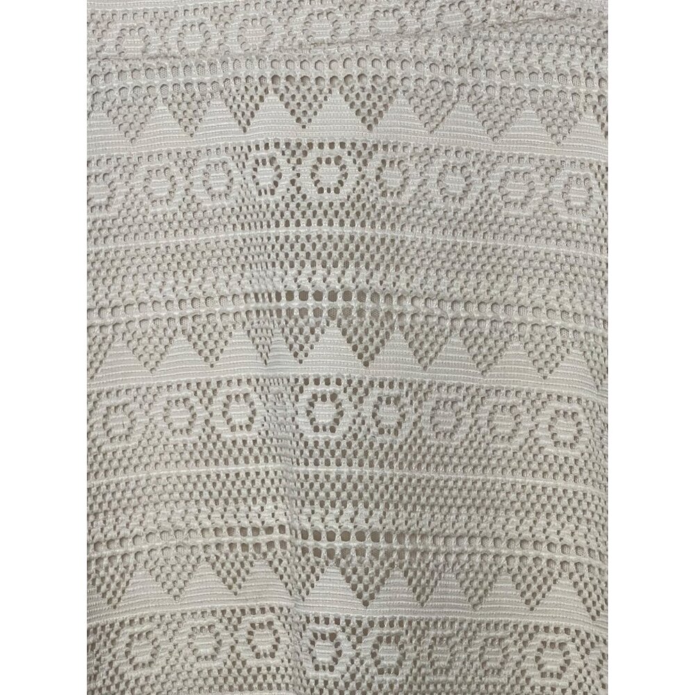 Papaya Size L Sleeveless Ivory Crochet Fit & Flare Dress Back Zipper Closure - Picture 6 of 16